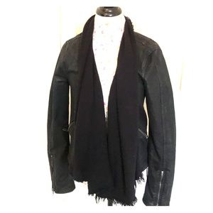 Free People Black Denim/knit Jacket